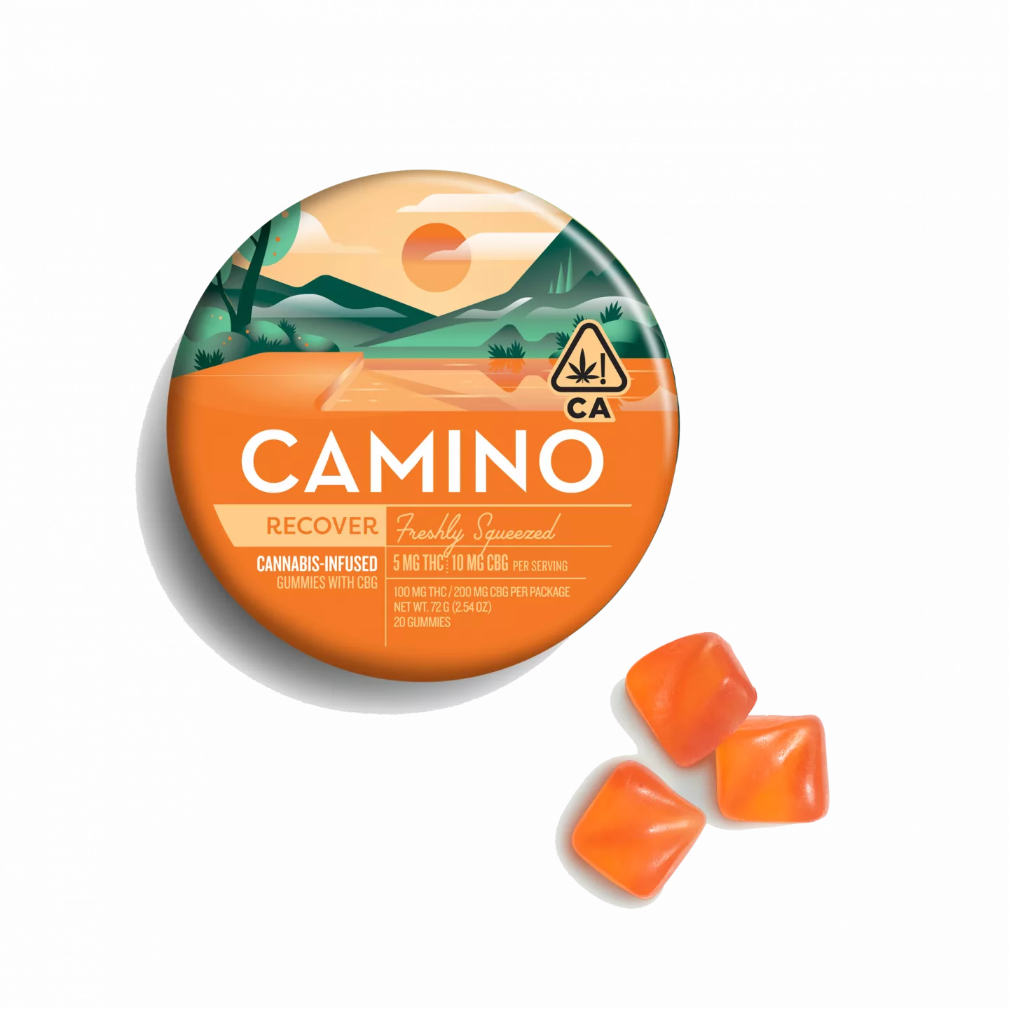 Camino Freshly Squeezed CBG Recover Gummies