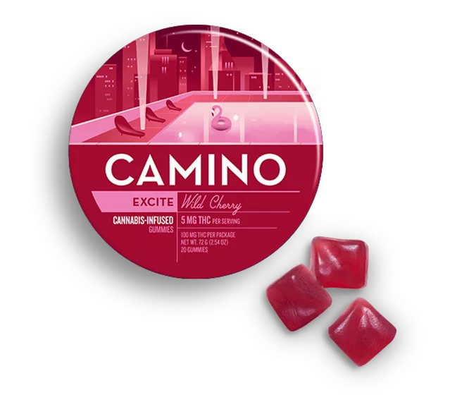 Camino Wild Cherry Excite Gummies
