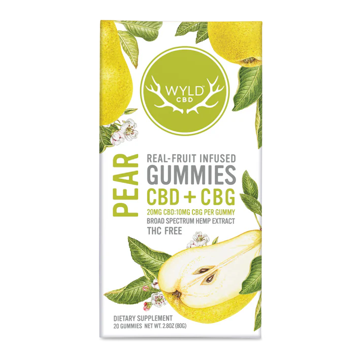 Pear CBD:CBG Gummies | CBD-Only